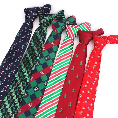 Corbata de Navidad ajustada para hombre y mujer, corbatas de diseño clásico, Jacquard, para fiesta, negocios, regalo ► Foto 1/6