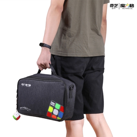 Bolsa Qiyi de cubo mágico, bolsa multifunción Qiyi para cubo, bolsa con temporizador, cubos de velocidad 3x3, bolsa de cubo de 7x7, bolsa de moda Qiyi para amantes de los cubos Qiyi Magic cube Bag Qiyi Multifunction ba ► Foto 1/6