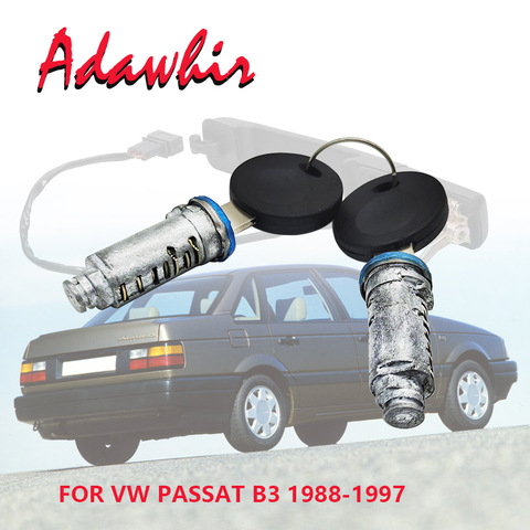 Cilindro de cerradura de llave para coche VW PASSAT, Kit de reparación de manija de puerta delantera Exterior, 357837205A 357837205AS 357837206A 357837206AS, almohadilla de goma ► Foto 1/3