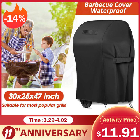 Cubierta impermeable antipolvo para parrilla de barbacoa, tela Oxford para jardín, Patio, barbacoa, resistente al agua, 30 pulgadas ► Foto 1/6