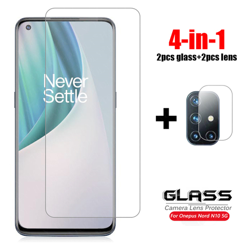 4 en 1 para vidrio Oneplus Nord N10 5G vidrio templado One Plus Nord N100 Caerma lente Protector de pantalla película de teléfono Oneplus Nord N10 ► Foto 1/6