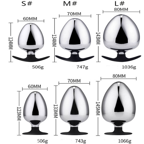 Consolador Anal de Metal para hombres y mujeres, juego de ropa interior, masajeador de próstata de cuentas enormes, juguete sexual de acero inoxidable con ventosa de bloqueo de bala grande ► Foto 1/6