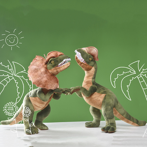 Juguete de peluche de dinosaurio Jurassic Park para niños, figura de lagartija doble, juguete de peluche, regalo para niños ► Foto 1/6