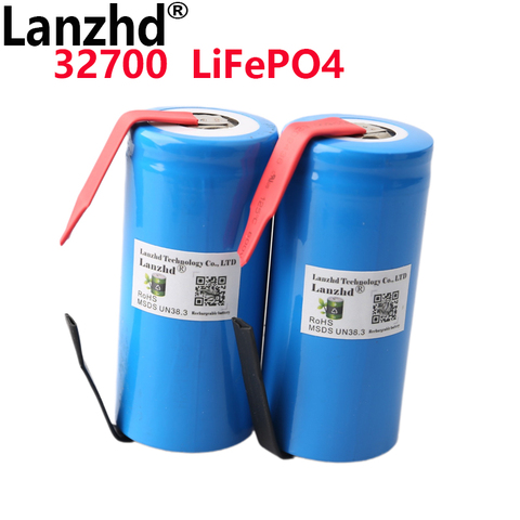 (1-10 uds) 32700 3,2 V, 6500mAh LiFePO4 batería 35A 55A de alta potencia continua máxima de descarga de la batería + de níquel de DIY ► Foto 1/5