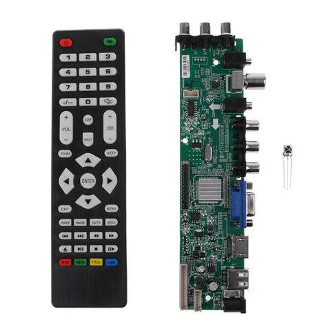 Kit Universal de placa controladora de TV LCD, compatible con placa de TV DVB-T2, con Control remoto, V56, V59, 3663 ► Foto 1/1