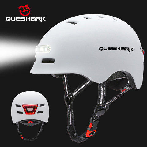 Queshark-casco de bicicleta de montaña para hombre y mujer, protector frontal y trasero, para ciclismo de montaña o carretera ► Foto 1/6