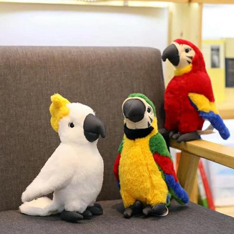 Peluche de imitación de pájaro loro para niños, muñeco de peluche de 25cm, mesa de casa, sofá, coche, decoración de jardín ► Foto 1/6