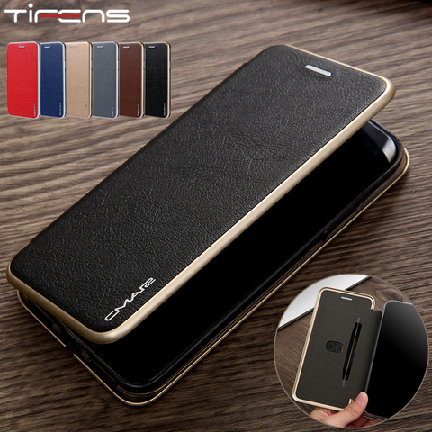 Funda con Tapa de cuero de lujo para iPhone, funda con soporte magnético resistente para tarjetas, para Mini 11 Pro XS Max XR X, 7 8 Plus ► Foto 1/6