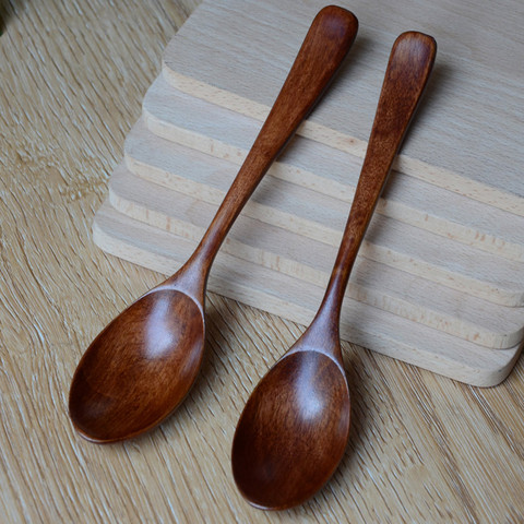 Cuchara de madera de bambú para cocina, utensilio de cocina, sopa, té, Catering, cuchara de madera 813 ► Foto 1/4