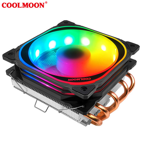 CPU Ventilador RGB ARGB para Intel LGA 1150, 1151, 1155, 1156, 1366, 2011 X79 X99 AMD AM3 AM4 hembra de refrigeración Ventilador de enfriamiento ► Foto 1/5