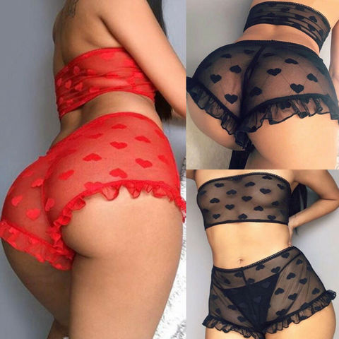 Picardías de encaje para mujer, ropa interior Sexy para dormir, conjunto de 2 uds., 2022 ► Foto 1/5