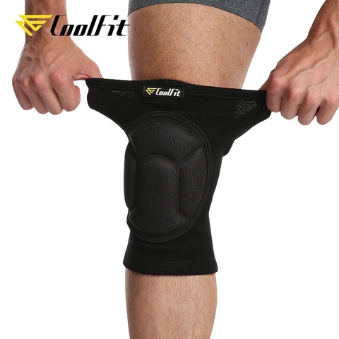 CoolFit 1 par engrosamiento de fútbol voleibol deportes extremos rodilla almohadillas apoyo proteger ciclismo rodillera Protector de rodilla ► Foto 1/6