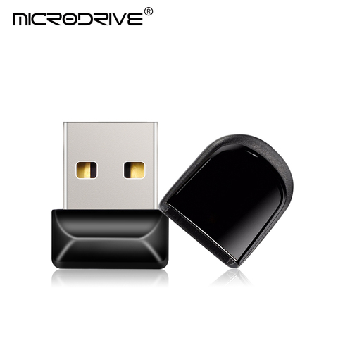 USB 2,0 8GB 16GB 32GB Super mini negro Flash Drive 64GB 128GB Stick Usb Pen drive pequeño disco de U mejor regalo ► Foto 1/6