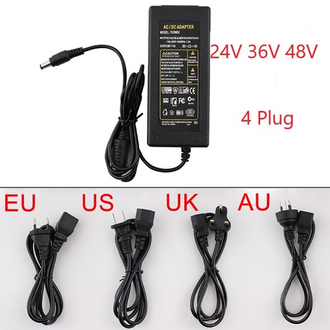 Adaptador de fuente de alimentación de 24V, adaptador de corriente de 36 V, CA, 24V a 48V, 2A, 110V a 220V, enchufe para tira de luces LED, EU, US, UK, AU ► Foto 1/6