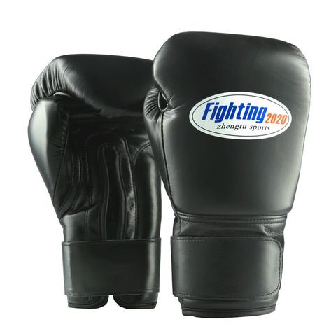 Guantes de boxeo de cuero genuino para entrenamiento de hombres, manoplas para lucha, Kickboxing, bolsa de perforación, equipo para adultos ► Foto 1/6