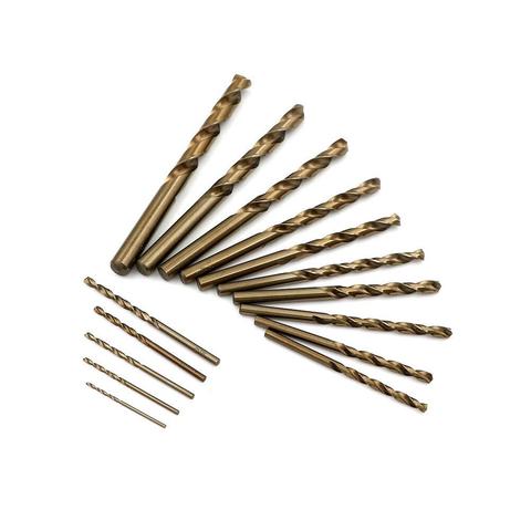 15 piezas de cobalto broca para Metal de trabajo de madera M35 HSS Co acero mango recto 1,5-10mm giro brocas herramientas eléctricas Drillforce ► Foto 1/6