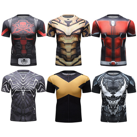 Camiseta de compresión MMA para hombre, camisa con estampado 3D de Rashguard Jiu Jusit, camisetas de manga corta Bjj Boxing Muay Thai, ropa de MMA ► Foto 1/6