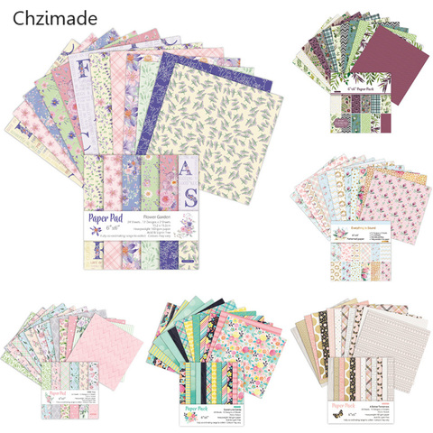 Chzimade 12 hojas/lote flor Scrapbooking papel arte Fondo papel para hacer tarjetas DIY Scrapbook papel artesanal ► Foto 1/6