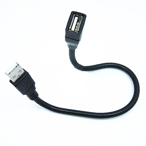 De Metal Flexible de Cable de extensión USB Cable macho a macho de alimentación hembra de alimentación extensor de Cable de datos 35cm ► Foto 1/4