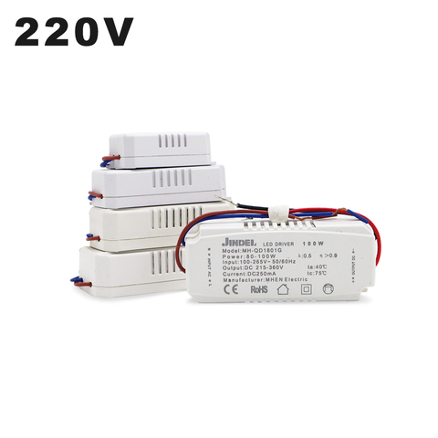250mA LED de alimentación de corriente constante suministros AC100-265V controlador de corriente constante 2-5W 4-7W 8-12W 13-18W 19-24W 25-36W 37-54W 55-80W ► Foto 1/1