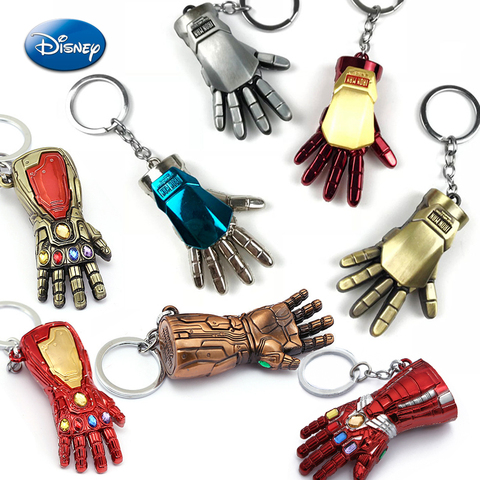 LLavero de Marvel Iron Man de Los Vengadores 4: Endgame, Guantelete del Infinito, llavero con anilla para llaves, accesorios de adorno, juguetes para niños, regalos ► Foto 1/6
