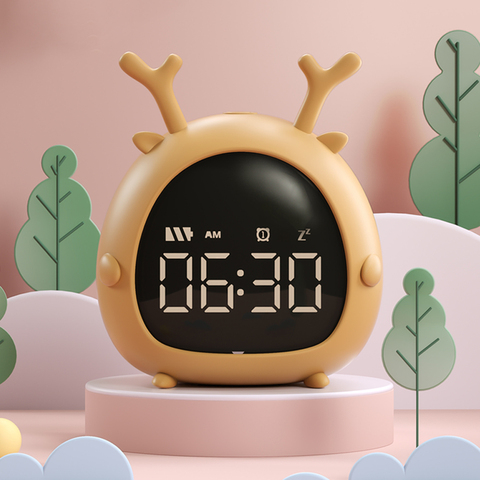 Reloj despertador Digital colorido para niños, para entrenamiento de sueño, repetición y temporizador de temperatura, para dormitorio/mesa/escritorio ► Foto 1/6