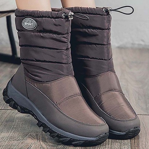 Botas impermeables de plataforma con banda elástica para mujer, zapatos cálidos, de invierno, a la moda, 2022 ► Foto 1/6