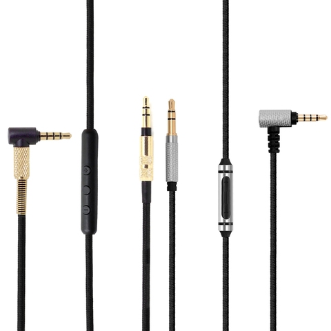 Reemplazo de 3,5mm-Cable de Audio con micrófono, Cable auxiliar de Control de volumen para Meizu HD50 headphonesfor-philips SHB8800 ► Foto 1/6