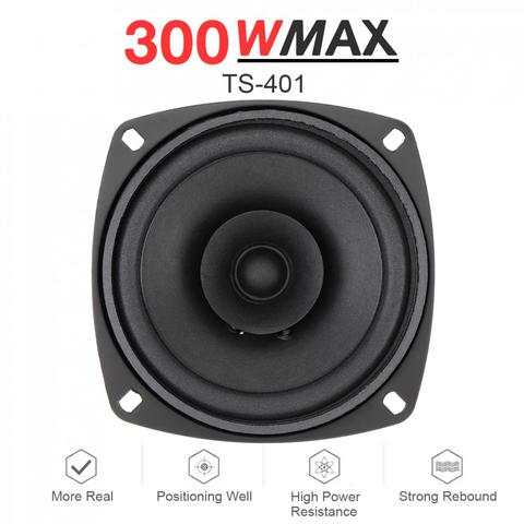 Altavoz Coaxial Universal para puerta de coche, dispositivo de Audio de coche, música estéreo, frecuencia de rango completo, Hifi, 4 pulgadas, 12V, 300W, 1 unidad ► Foto 1/6