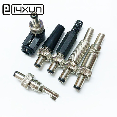 Enchufe de alimentación CC con bloqueo, Conector de montura de Panel macho, ángulo recto, para reparaciones, 5,5x2,1mm/5,5x2,5mm, 1 Uds. ► Foto 1/6