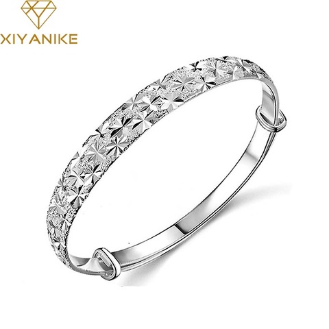 XIYANIKE-brazaletes con estrella para mujer, de Plata de Ley 925, moda novedosa, joyería ajustable para amantes, regalo creativo de aniversario ► Foto 1/5