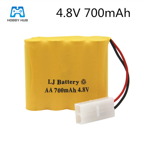 Batería ni-cd de 4,8 v y 700mah, nicd AA, 4,8 v, paquete de batería recargable para coches de control remoto, 4,8 v, barco a control remoto, batería de juguete de 4,8 V, 700 ni-cd ► Foto 1/2