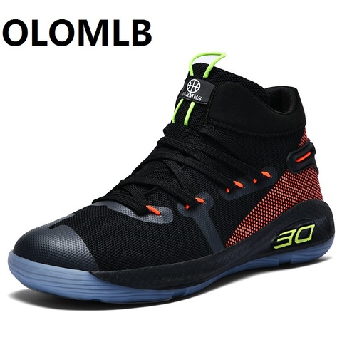 Zapatillas de baloncesto para hombre y mujer, zapatos deportivos informales de alta calidad, botas antideslizantes, ligeras y transpirables, zapato grande para correr ► Foto 1/6