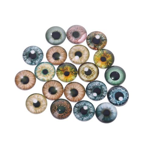 Ojos de dinosaurio de ojos de cristal muñeco de cristal, manualidades, accesorios para ojos de dinosaurio, joyería hecha a mano, 8mm/12mm/18mm, 20 Uds. ► Foto 1/6