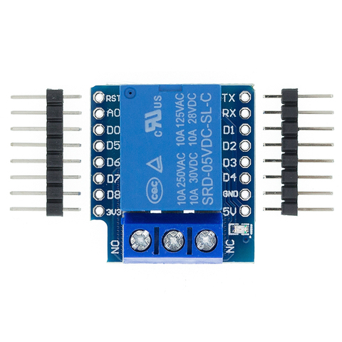 1 Unidades un canal Wemos D1 Mini relé escudo Wemos D1 Mini Módulo de relé para ESP8266 desarrollo 1 canal ► Foto 1/6