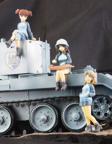 Kit de figura de resina en miniatura sin tanque, 1/35 chica moderna, incluye 3 (sin tanque), gk, sin montar, sin pintar ► Foto 1/1