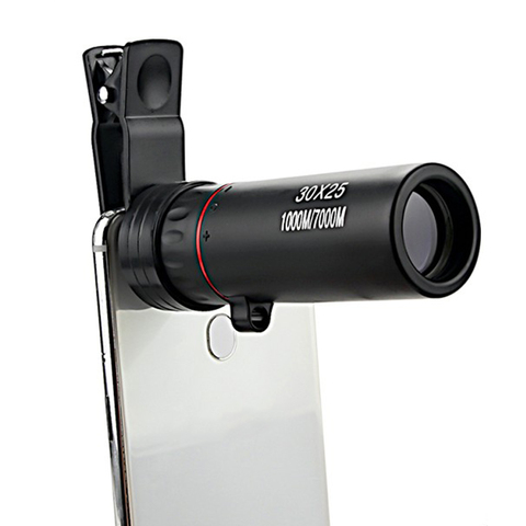 Monocular óptico de 30x25 con visión nocturna con poca luz, Mini telescopio de enfoque portátil a prueba de agua con zoom, 10X alcance para caza y viajes ► Foto 1/6