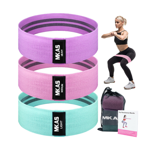 Cadera Fitness bandas elásticas de resistencia ejercicio entrenamiento conjunto tela de bucle Yoga Booty bandas 3 piezas para pierna muslo trasero nada glúteos equipo ► Foto 1/6