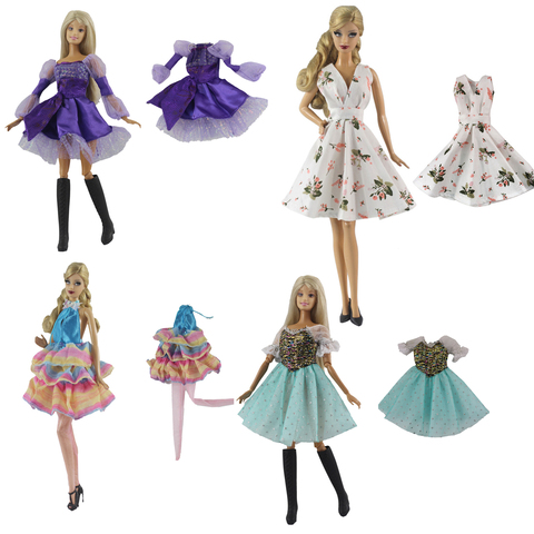 Vestidos de moda hechos a mano nuevos para Barbie, ropa informal, camisa, chaleco, pantalones, falda de 30cm, accesorios para muñeca, 1/6 ► Foto 1/6