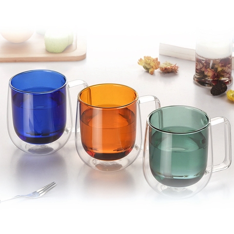 Whisky cerveza gafas Multi-copa de vino color de jugo de té taza de café tazas de soporte taza tazas de pared doble copa de vino para vodka ► Foto 1/6