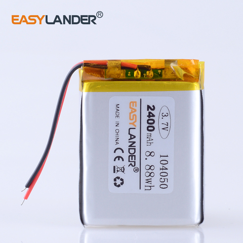 Batería de 2400mAh 3,7 V Lipo 104050 recargable para Dvr GPS MP4 MP5 tableta PC portátil banco de energía juguetes electrónicos grabadora de conducción ► Foto 1/6