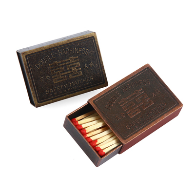 Caja de cerillas de Metal para cigarrillos, antipresión, portátil, Retro, 57x36x13mm ► Foto 1/5