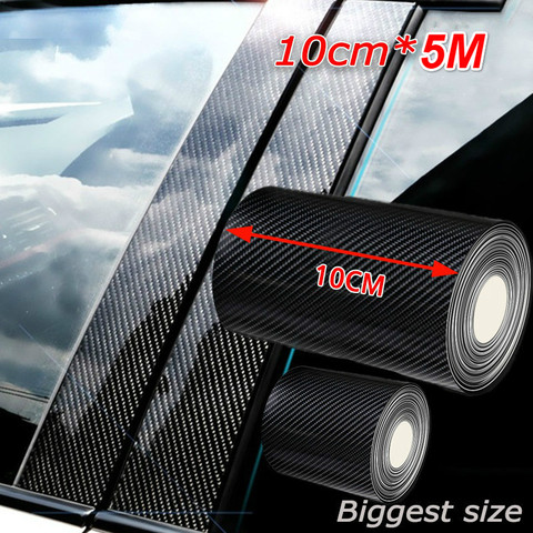 10/7/5/3cm 3D Nano fibra de carbono etiqueta engomada del coche Protector DIY de Auto Umbral de puerta lado antiarañazos cinta impermeable película de protección ► Foto 1/6