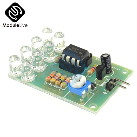 12V respirable luz LED intermitente piezas de la lámpara electrónico DIY módulo LM358 Chip ► Foto 1/4