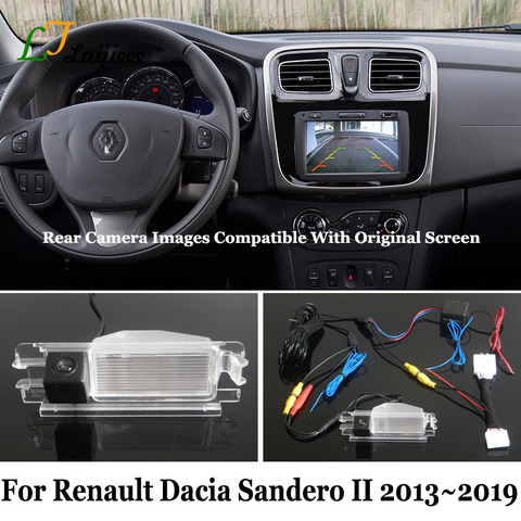 Dacia Sandero II Renault Sandero Stepway 2013 ~ 2022 HD cámara de marcha atrás de coche kit / OEM Compatible con pantalla retrovisor cámaras de respaldo ► Foto 1/6