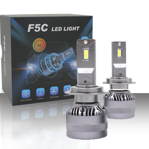 F5C H7 bombilla de faros LED 120W 12000LM H11 9005 de 9006 bombillas LED H7 kit faro Luz de niebla H4 H7 H8 H16 lámpara LED de coche ► Foto 1/6