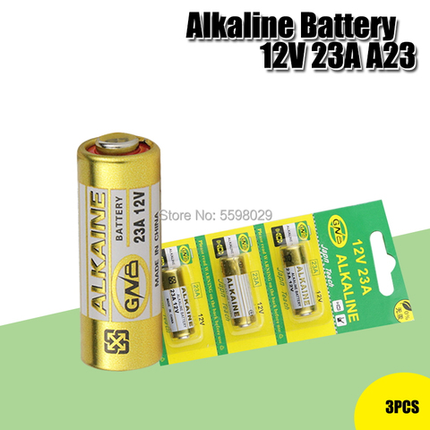 3 unids/lote Batería alcalina 12V 23A 23GA 21/23 A23 A23S E23A EL12 MN21 MS21 V23GA MN21 L1028 RV08 GP23A K23A para timbre remoto ► Foto 1/6