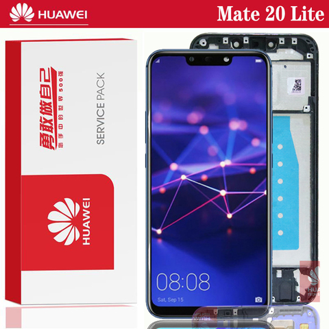 Pantalla IPS Original de 6,3 pulgadas con marco para Huawei Mate 20 Lite, Digitalizador de pantalla táctil de pantalla LCD para piezas de reparación Mate20 Lite ► Foto 1/6