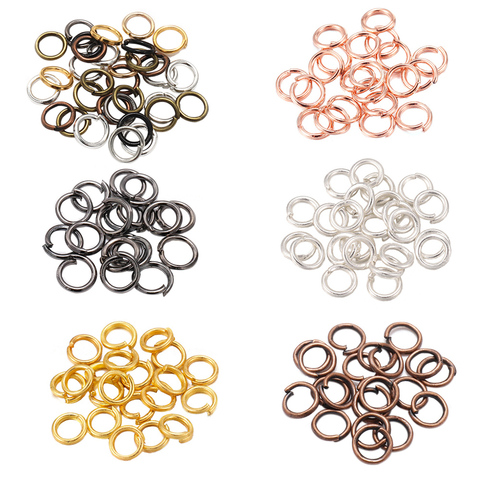 200 unids/lote 4 5 6 8mm 10 mm 12mm saltar anillos conectores de anillos partidos para Diy joyería encontrar haciendo accesorios suministros al por mayor ► Foto 1/6