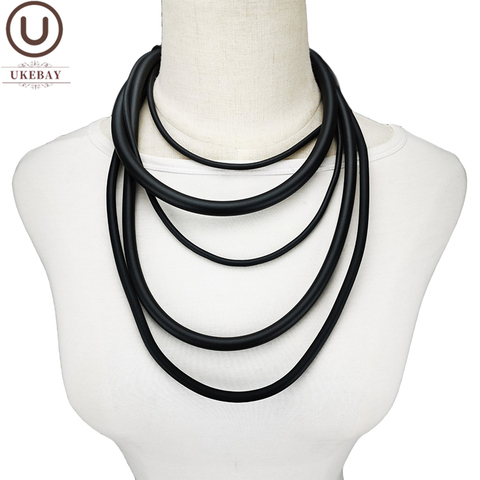 UKEBAY gargantilla nueva Collar para las mujeres collares y gargantillas collares cortos negro cuerda de goma joyería hecha a mano accesorios Punk diseñador regalo de la joyería ► Foto 1/6